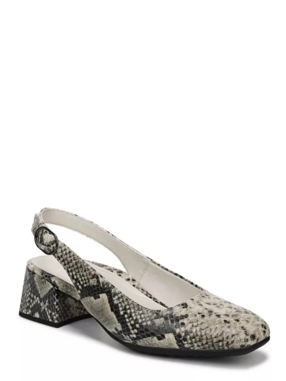 NIB Vionic Reyes Block Heel Slingback Pump Snake